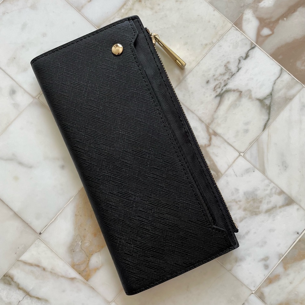 Danier Black Leather Long Wallet